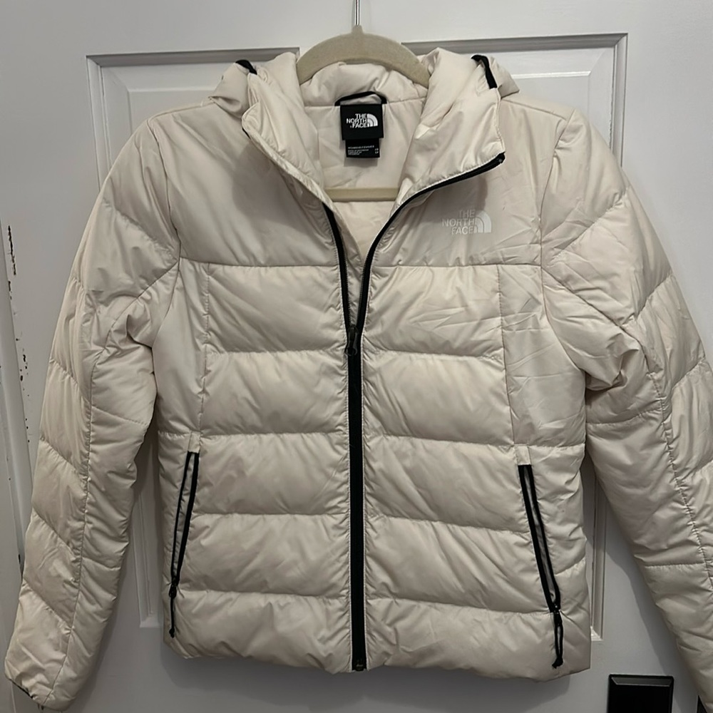 North Face Winter White Puffer Coat XS New